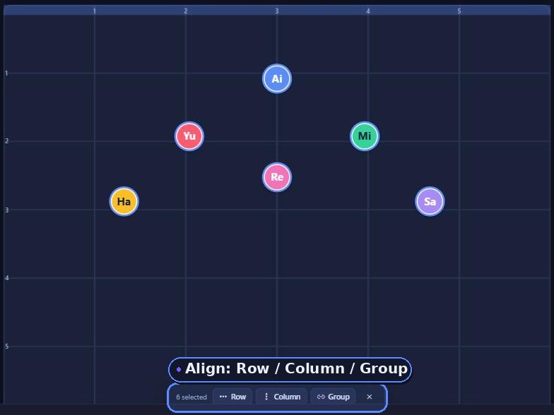 Align and group tools