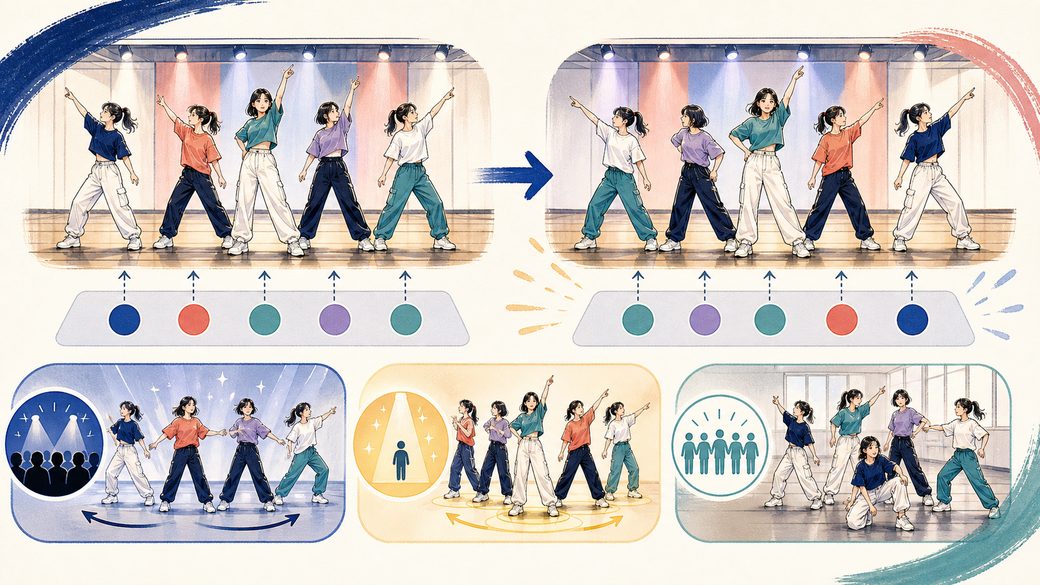 ダンスの立ち位置を左右で入れ替えるメリット