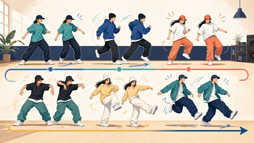 ヒップホップダンスの基本ステップを習得する順番
