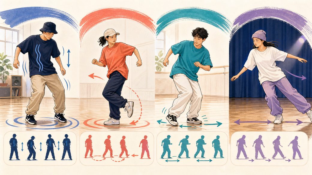 ハウスダンスの代表的な基本ステップ