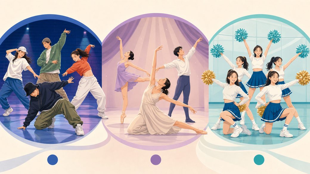 ダンスのジャンルは大きく3系統に分けられる