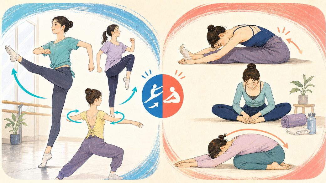 ダンスのストレッチはタイミングで使い分ける
