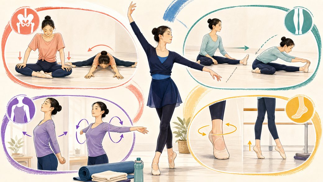 ダンスのストレッチで重点的に伸ばしたい部位