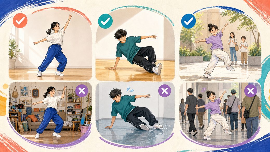 ダンス動画の撮影に適した場所選び