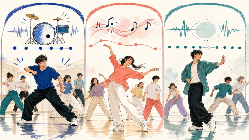 ダンスでの音楽の音の取り方