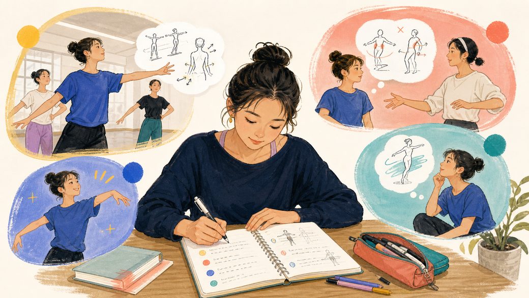 ダンスの練習ノートに書く内容